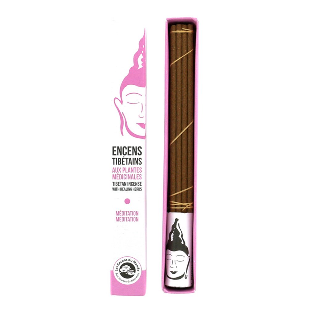 Aromandise Tibetan Meditation Incense, Plant Extracts, Natural, 2,6 x 2,6 x 21 cm