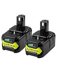 Pack de 2 baterías de litio P104 para herramientas de perforación de impacto Ryobi 18v One+ P102 P103 P105 P107 P108 P109 P122, LUMSING 4.0Ah batería de repuesto de iones de litio extendida