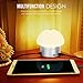 MoKo Smart LED Desk Lamp, Dimmable Eye-Care Table Ambience Lighting / Bedside Lamp / Nightstand Lamp, 3-Level Brightness, Touch-Sensitive Control, Built-in 6 USB Smart Charging Port, SILVER
