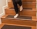 Natural Area Rugs - Polyester Carpet Stair Tread, Halton Collection, Non Skid Rubber Backed, Chocolate 9
