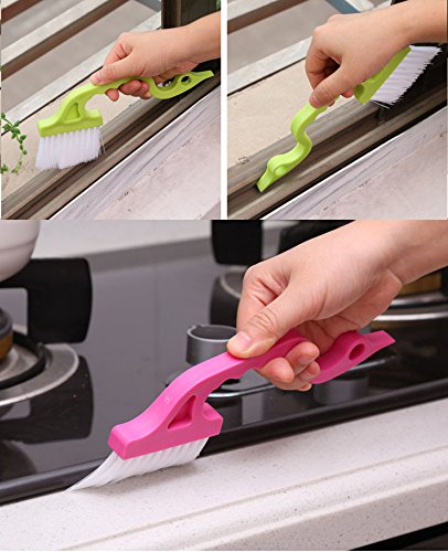 image for Hense Hand-held Groove Gap Cleaning Tools Cleaning Brushes(2 Pack),Eas