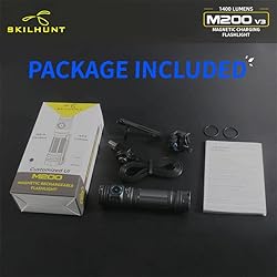 SKILHUNT M200 1400 Lumens Bright Magnetic USB