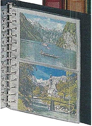 Lindner 811 Crystal clear refill pages Postcard Album CLASSIC, Medium