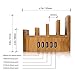 FOXWILL 5 Port Charging Station Natural Bamboo Organizer Charging Stand With Apple Watch Charger /Stand For Smart phones ,Tablets ,Camera ,And Other Electronic Devices,Sales Promotion