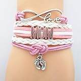 Mom Bracelet, New Mom Jewelry Makes the Perfect New Mom Gift(Blue & Pink Available)