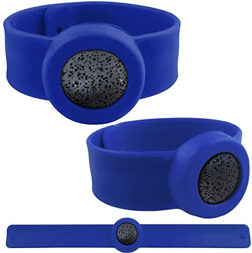 VOOYE Adjustable Mosquito Repellent Bracelet Lava Essential Oil Insects Reject Silicone Bracelet for Kids Adullt(blue)