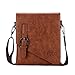 VICUNA POLO Unique Buckle Design Mens Messenger Bag Business Men Shoulder Bag (khaki)