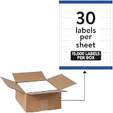 Avery Waterproof Sticker Labels for Printer - 1" x2-5/8 Mailing Labels, Ultrahold Permanent Adhesive, Laser Printers, 15,000 Printable Avery Address Label Sheets (95520)