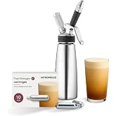 Original NitroPress - Nitro Cold Brew Coffee Maker Kit | Includes 10 Nitrogen Cartridges | Portable Infuser for Nitro Drinks,