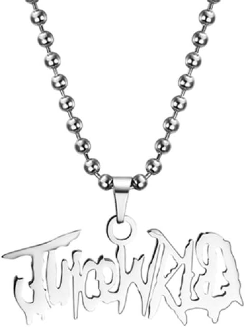 Juice WRLD Stainless Steel Pendant Necklace Round Strand Chains Necklace for Popular Young Singer Fans Gifts
