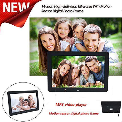 Nesee Digital Photo Frame, 14-inch High-Definition Ultra-Thin with Motion Sensor MP3 Video Player