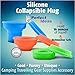 Perfect Life Ideas Collapsible Travel Mug Silicone Bpa-Free 16 Ounce Dishwasher Safe Pop up Cup. Cool Funny Unique Camping Travelling Gear Supplies Accessory. Fold Flat for Storage. Brand