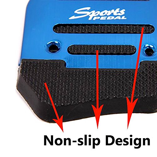 Super PDR 3pcs Manual Car Nonslip foot Pedals Sports Aluminium Alloy auto fuel Brake Accelerator Clutch Pedals Treadle cover pad - Thumbnail 5