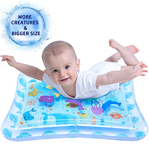 Inflatable Tummy Time Mat 22"28", Tummy Time Toys, Baby Toys, Baby Play Mat, Baby Girl Boy Toy, Water Mat, Play Activity Center for Infants Toddlers Promotes Visual Stimulation /Movement/Motor Skills - Thumbnail 5