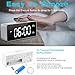 Digital Alarm Clock,Sound Control,Easy to Use,Dual Alarms,12/24 H,Snooze,25 Alarm Ringtones,Adjustable Volume&Brightness Dimmer,Rechargeable Backup Battery,Alarm Clock for Bedrooms,Bedside,Kids(White)