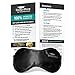 Sleep More Mask (Large-XL) Sleeping Masks for Men or Women. A Quality BLACK Satin Travel Mask and Natural Rest Aid for Sleep Disorders & Insomnia