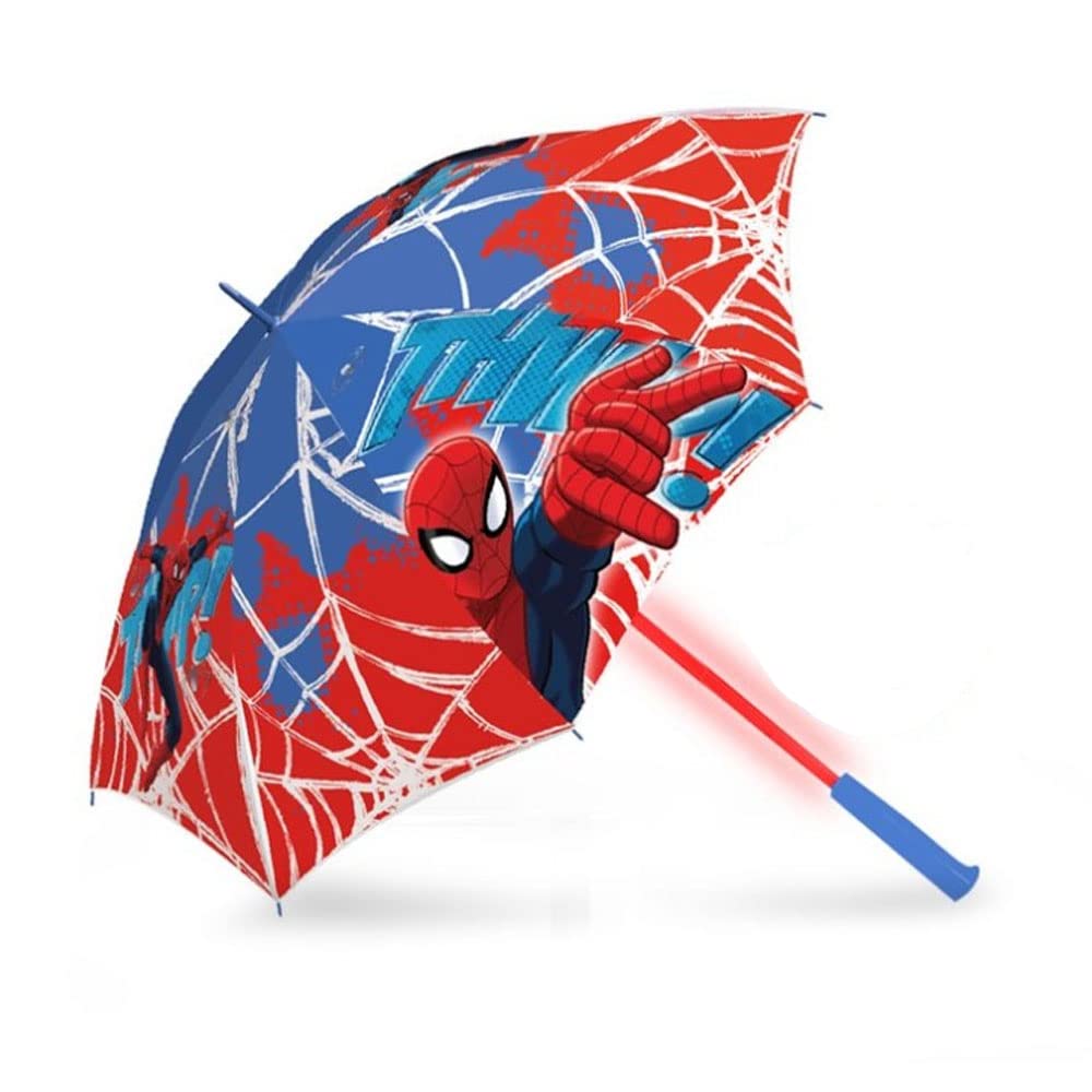 Disney Spider-Man Car Umbrella with LED Light, MV15347, 18 Inches