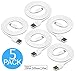 Lightning to USB Cable, 5 Pack 3 FT / 1 Meter [Heavy Duty] iPhone Charging Cord iPad Charger for Apple iPhone 8 X 8Plus 7/6/6S/Plus/SE/5S/5/iPad Mini/Air/Pro/iPod, Compatible with iOS10