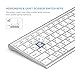 Multi-Device Wireless Bluetooth Keyboard, Jelly Comb Full Size Ultra Slim Rechargeable Wireless Bluetooth Keyboard Compatible for iPad, iPad Pro, iPhone, Android Tablets, Windows, iOS, Mac OS (Silver)