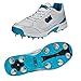 GM Cricket Shoes : Maestro Multi Function with Replaceable Metal Spikes & Rubber Studs (Color - Blue White)