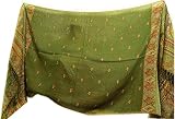 Exotic Floral Pattern Luxurious Pashmina Chic Winter Warm Green Scarf Shawl Wrap #L01