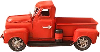 Vintage Christmas Red Metal Pickup Truck With Wheels Old Mini Model Car Xmas Ornament Table Top Decor Kids Gift Toy Collectible Holiday Decoration Supplies Rustic Farmhouse Style Truck Amazon Ca Sports