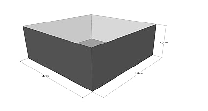 GRASEKAMP Qualität seit 1972 Gartenteich Hochteich Teich Einsatz 117x117 cm
