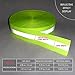 High Visibility Reflective Tape Strip, Fabric Florescent Reflective Safety Tape Sew-on Warning Safety Trim… (1.97in0.79in, Green)