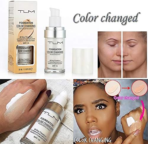 Iusun Concealer,SPF 50 Sun Ragrance-Free Formula Self-adjusts Skin Flawless Colour Changing Foundation Makeup Base Nude Face Liquid Cover Concealer