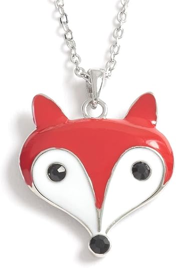 Nuova collana con ciondolo a forma di volpe decorato con