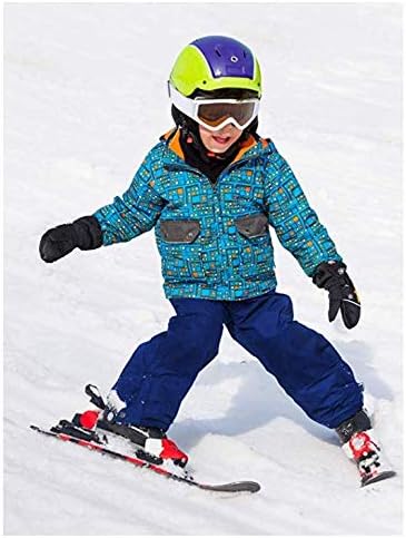 IPENNY Kids Cute Bunny Ski Gloves Fleece Lined Coldproof Ski Mittens Waterproof No-slip Snowboarding Gloves with Adjustable Wrist Belt & Pu Leather Palm,Aged 3-5 - Image 4