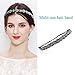 Ondder 5 Pieces Rhinestone Beads Elastic Headband Handmade Crystal Beads Hairbands Hair Accessories For Women