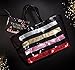 Victoria's Secret Bling Stripe Sequin Carryall Tote W Mini Bag Set Black/Red