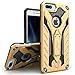 Zizo Static Series Compatible with iPhone 8 Plus case Heavy Duty Shockproof Military Grade Drop Tested with Kickstand iPhone 7 Plus case Gold