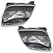 Brock Replacement Driver and Passenger Set Halogen Headlights Compatible with 95-02 Sunfire 16530151 16530152