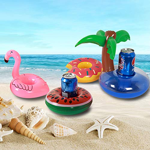 image for iShyan Inflatable Drink Holder, 15 Pack Drink Floats Inflatable Cup Ho