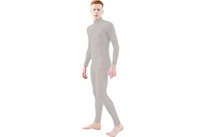 Ensnovo Adult Spandex Turtleneck Long Sleeve One Piece Unitard Bodysuit Dancewear