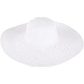Women Floppy Wide Brim Straw Hat Lady Foldable Roll up Summer Beach Hat Sun Cap for Travel Outdoor Daily (Black)