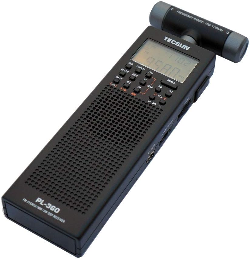 TECSUN Pl-360 Radio Digital PLL Portable Radio FM Stereo/LW/SW/MW DSP Receiver (Black): Home Audio & Theater