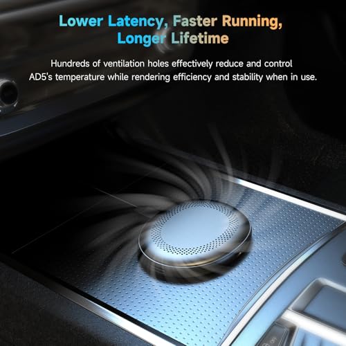 Magic AI Box Android Auto CarPlay, Wireless CarPlay Adapter, with Dual WiFi Stability, Bluetooth Lock, DriveChat Compatible with Youtube/Netflix (AD5)