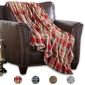 Ivory and Green Machine-Washable Throw Blanket and ...