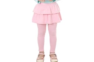 RieKet Girls Leggings with Skirt Warm Kids Leggings Tutu Pants 2-14 Years