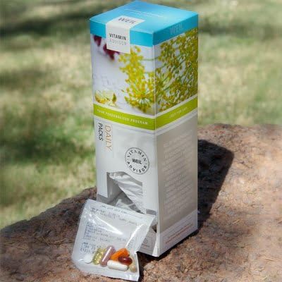 Dr. Weil's Omega-3 + Multivitamin & Antioxidant Daily Vitamin Pack. Each Pack Contains: Omega-3, Multivitamins & Antioxidant (30-day Supply)