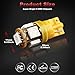 Yorkim 194 LED Bulbs Amber 6000k Super Bright Newest 5th Generation Universal Fit Pack of 10, Amber T10 LED Bulbs, 168 LED Bulb Amber, 2825 LED Bulb, W5W LED Bulb, 194 Amber LED Interior Light for Car