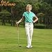 Girls Golf Dri Fit Polo Shirt for Age 5-15, JITIMAO Breathable Performance Short Sleeves T-Shirt Slim Fit