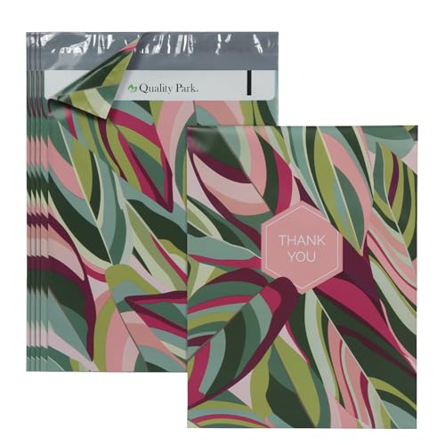 Quality Park Thank You Poly Mailers, 10 x13 Inch Shipping Envelopes, 100 Pack,…