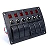 Amarine-made-6-Gang-Red-LED-Indicators-Rocker-Circuit-Breaker-Waterproof-Marine-Boat-Rv-Switch-Panel-PN-CB6-R