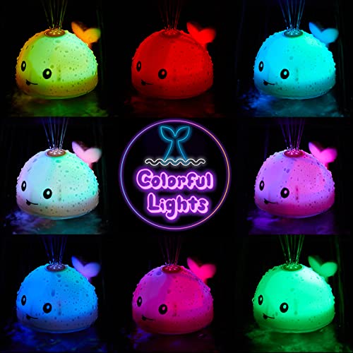 Baby Bath Toys, Rechargeable Whale Automatic Spray Water Bath Toy