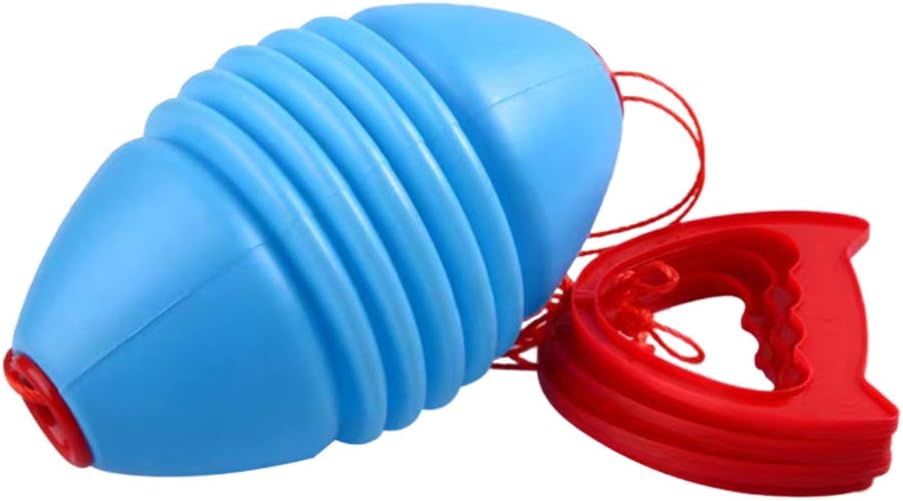 TOYANDONA 1pcs Zip Ball Game, Blue Elastic Pulling Balls Zoom Sliding Ball Zip Ball Game for Double Player