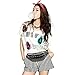 Kayhoma 2 Zippers Boho Fanny Pack Stripe Festival Retro Vintage Flat Bum Bags Travel Hiking Hip Waist Bag